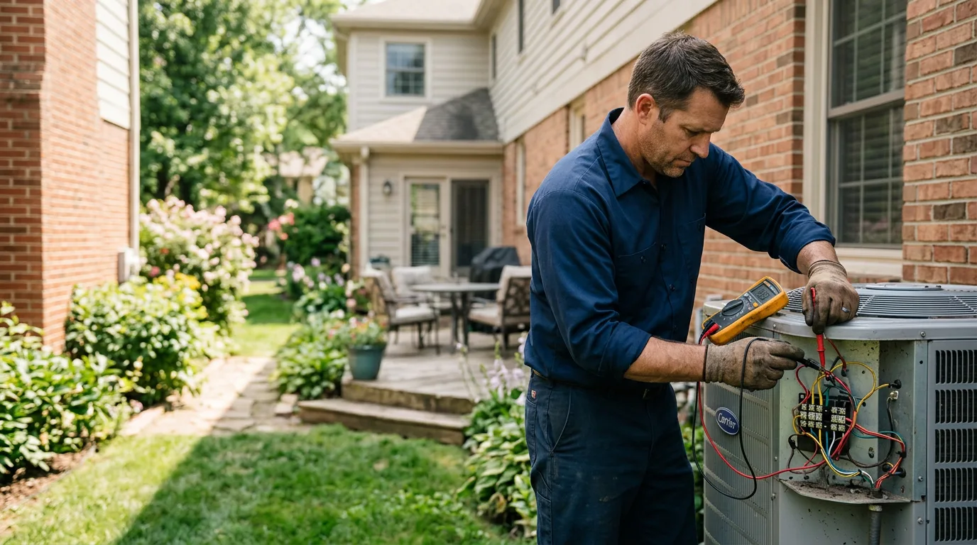 HVAC technician working near Mccune, KS